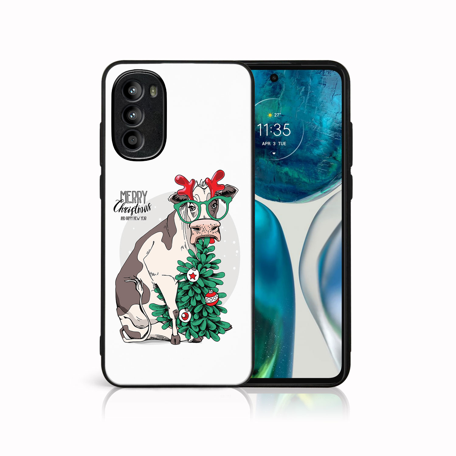 MY ART Kryt S Vánočním Designem Motorola Moto G52 MERRY CHRISTMAS (074)