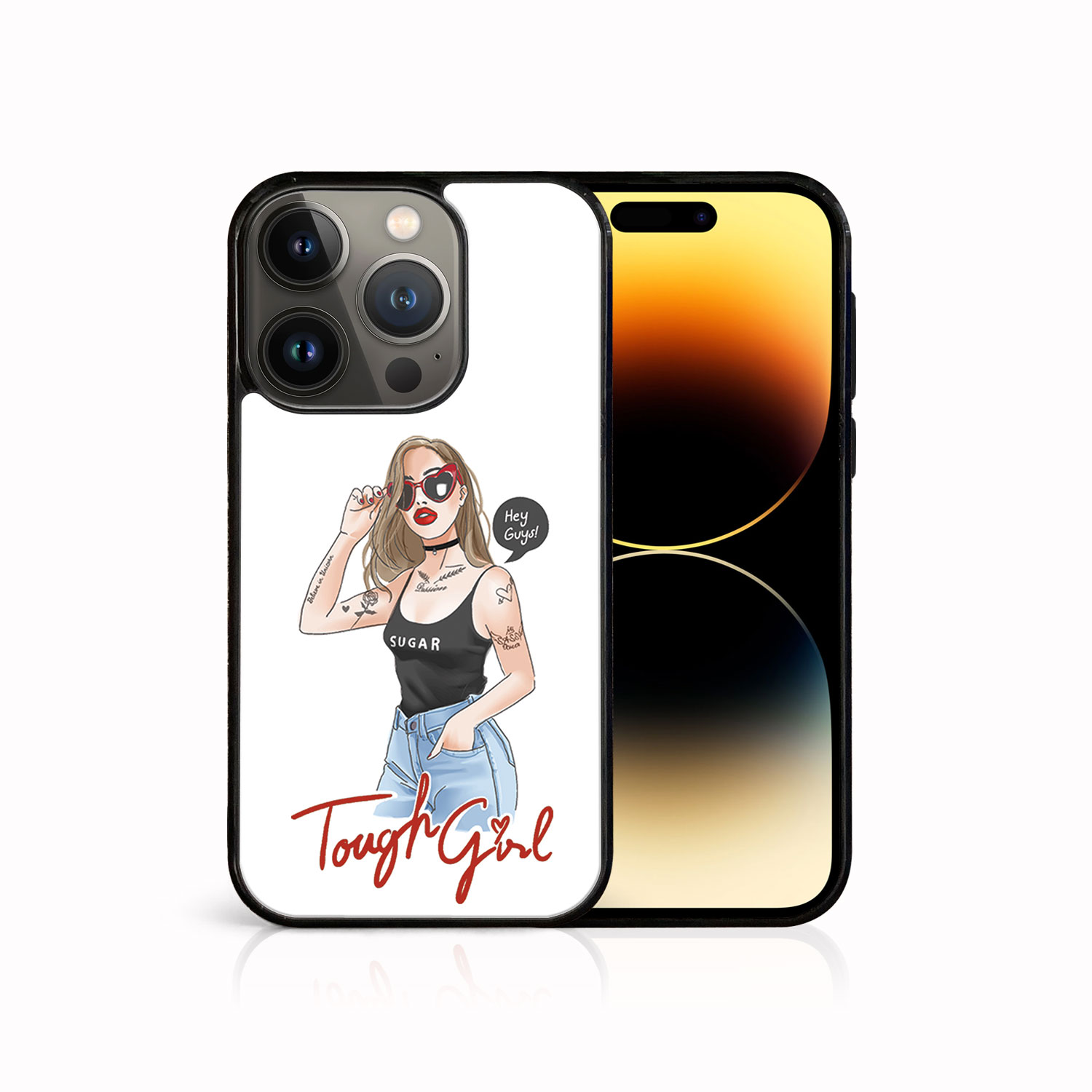 MY ART Ochranný Kryt Pre Apple IPhone 14 Pro  TOUGH GIRL (131)