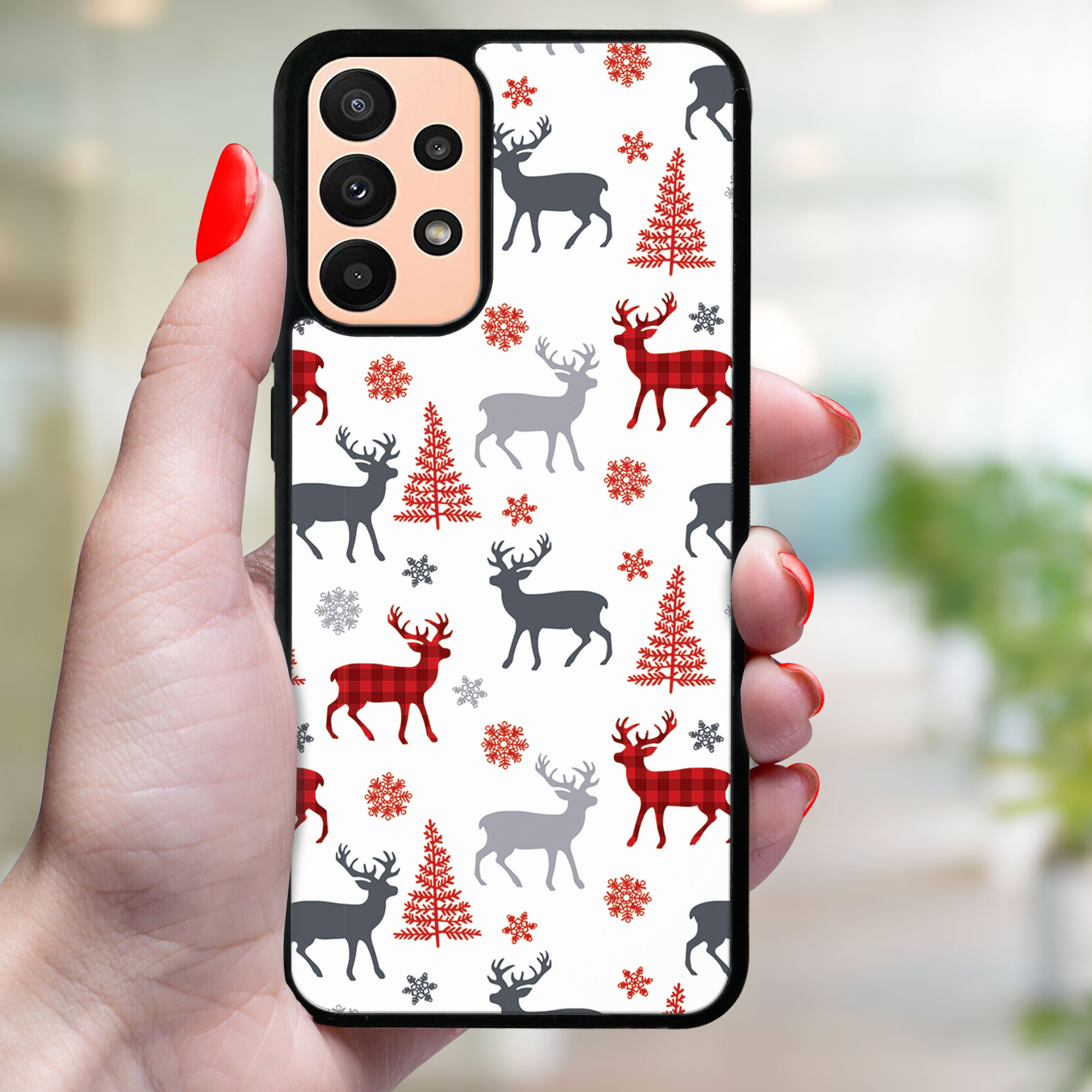 MY ART Kryt S Vánočním Designem Samsung Galaxy A13 DEER (068)