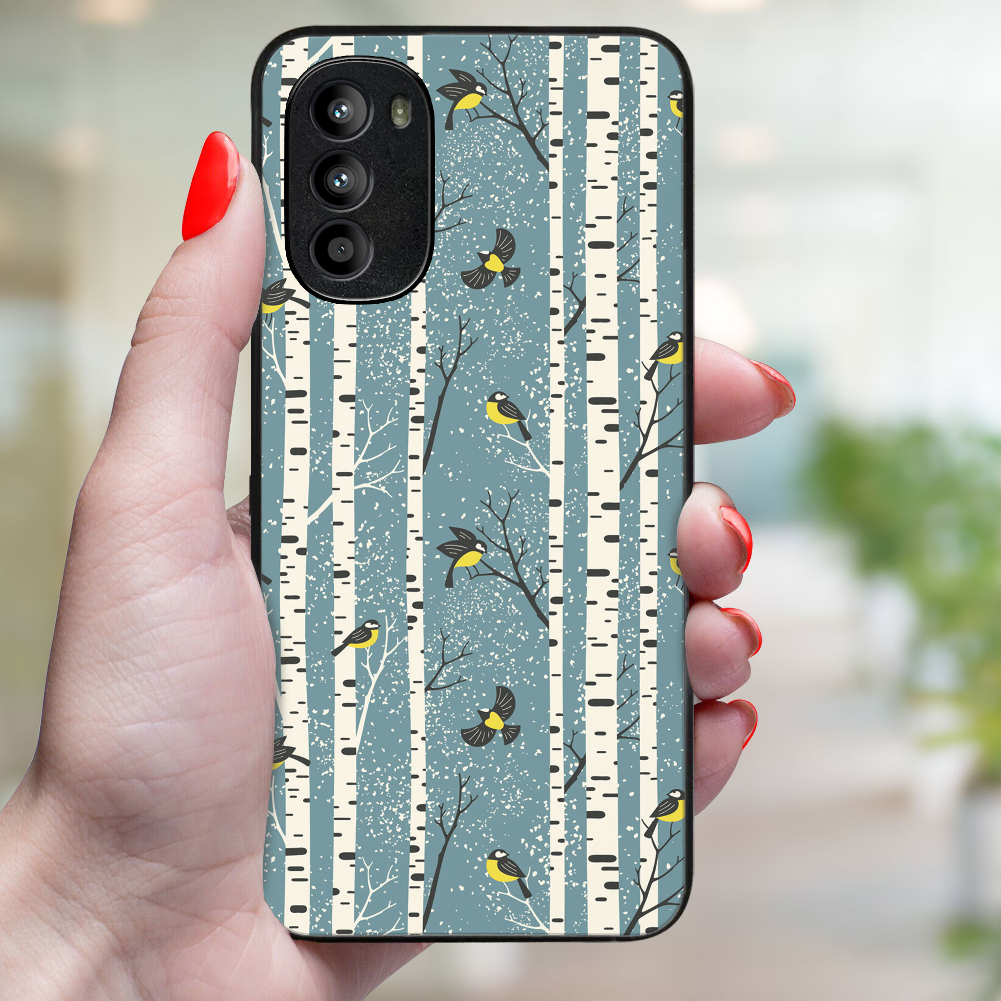 MY ART Kryt S Vánočním Designem Motorola Moto G52 BIRCH (072)