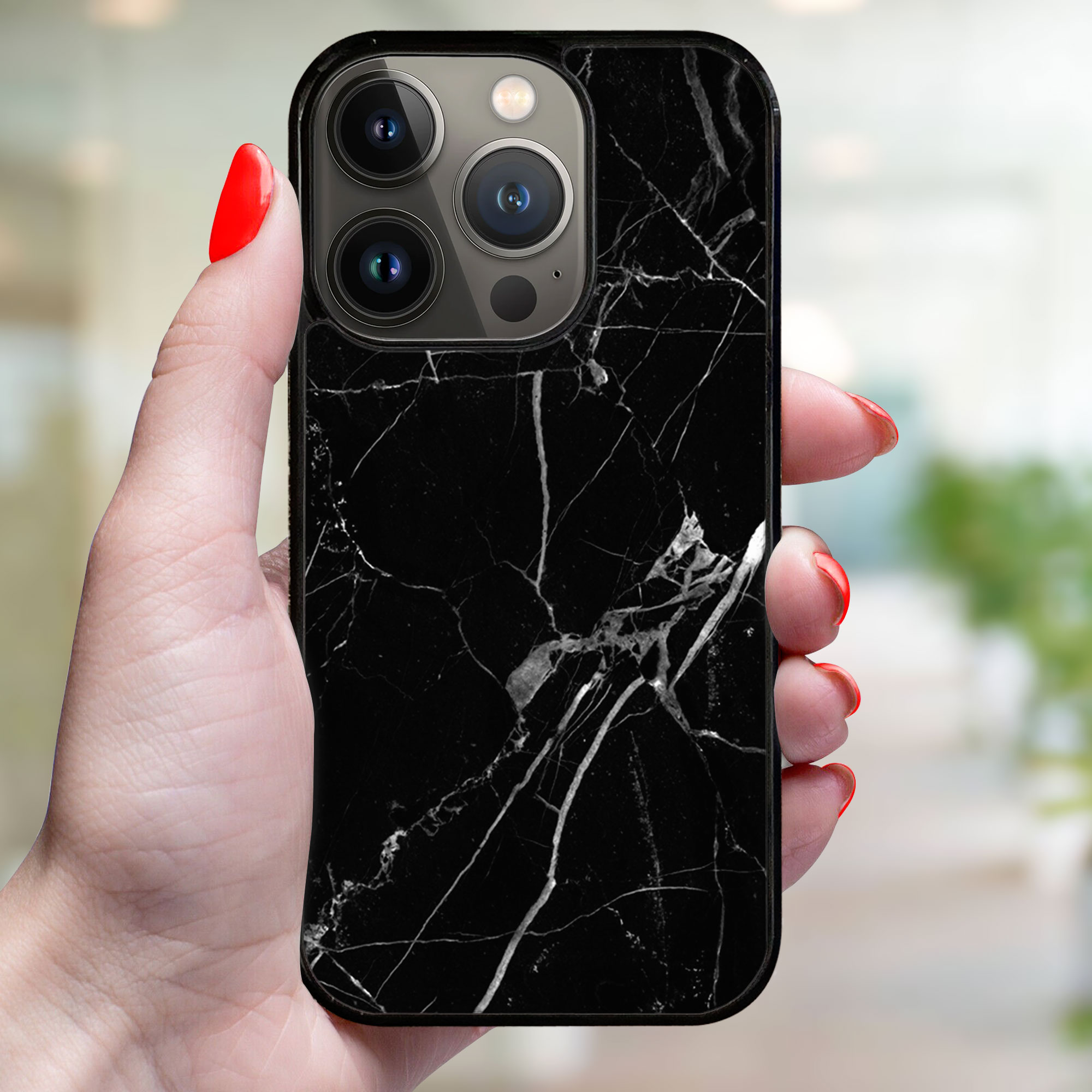 MY ART Ochranný Kryt Pre Apple IPhone 14 Pro BLACK MARBLE (142)