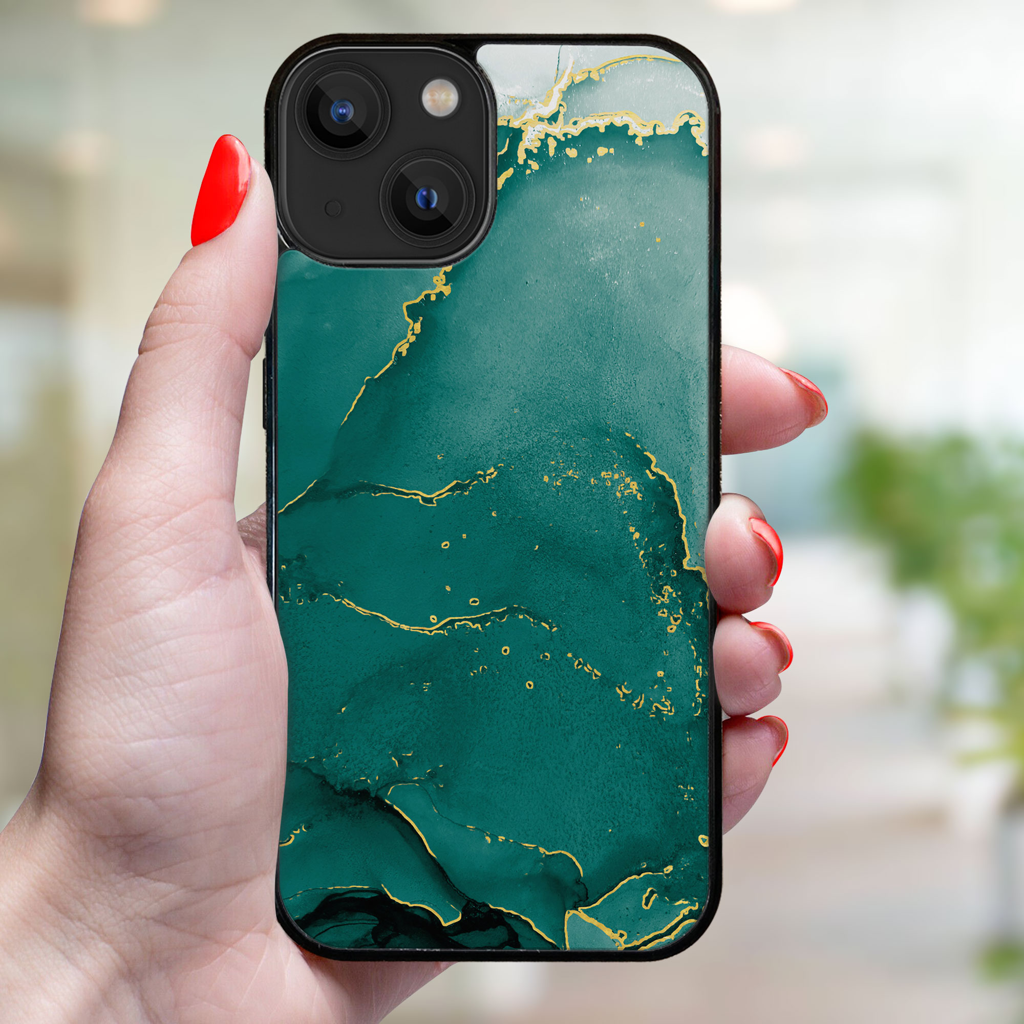 MY ART Ochranný Kryt Pro Apple IPhone 14 GREEN MARBLE (145)