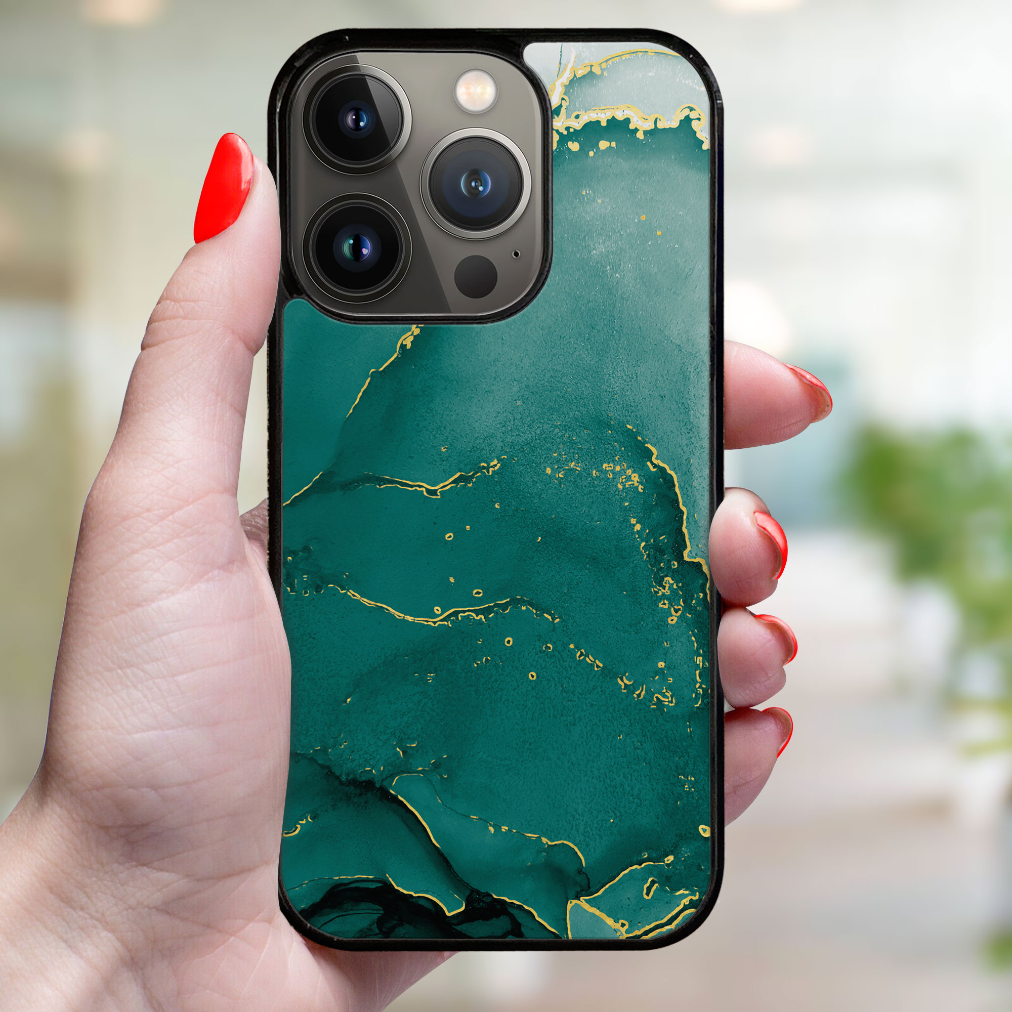 MY ART Ochranný Kryt Pre Apple IPhone 14 Pro GREEN MARBLE (145)