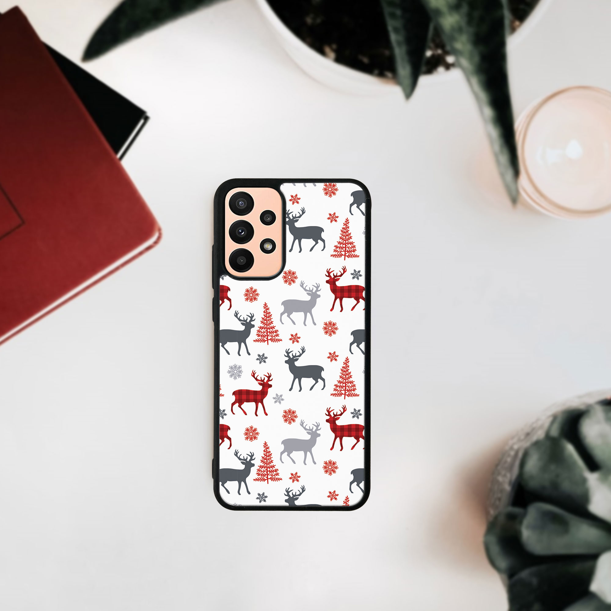 MY ART Kryt S Vánočním Designem Samsung Galaxy A13 DEER (068)