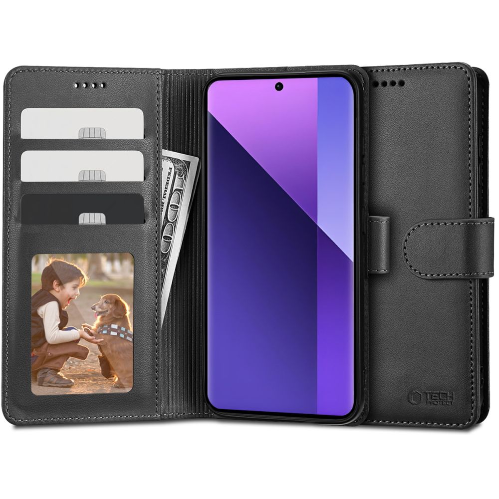 TECH-PROTECT WALLET Pouzdro Pro Xiaomi Redmi Note 13 Pro+ 5G černý