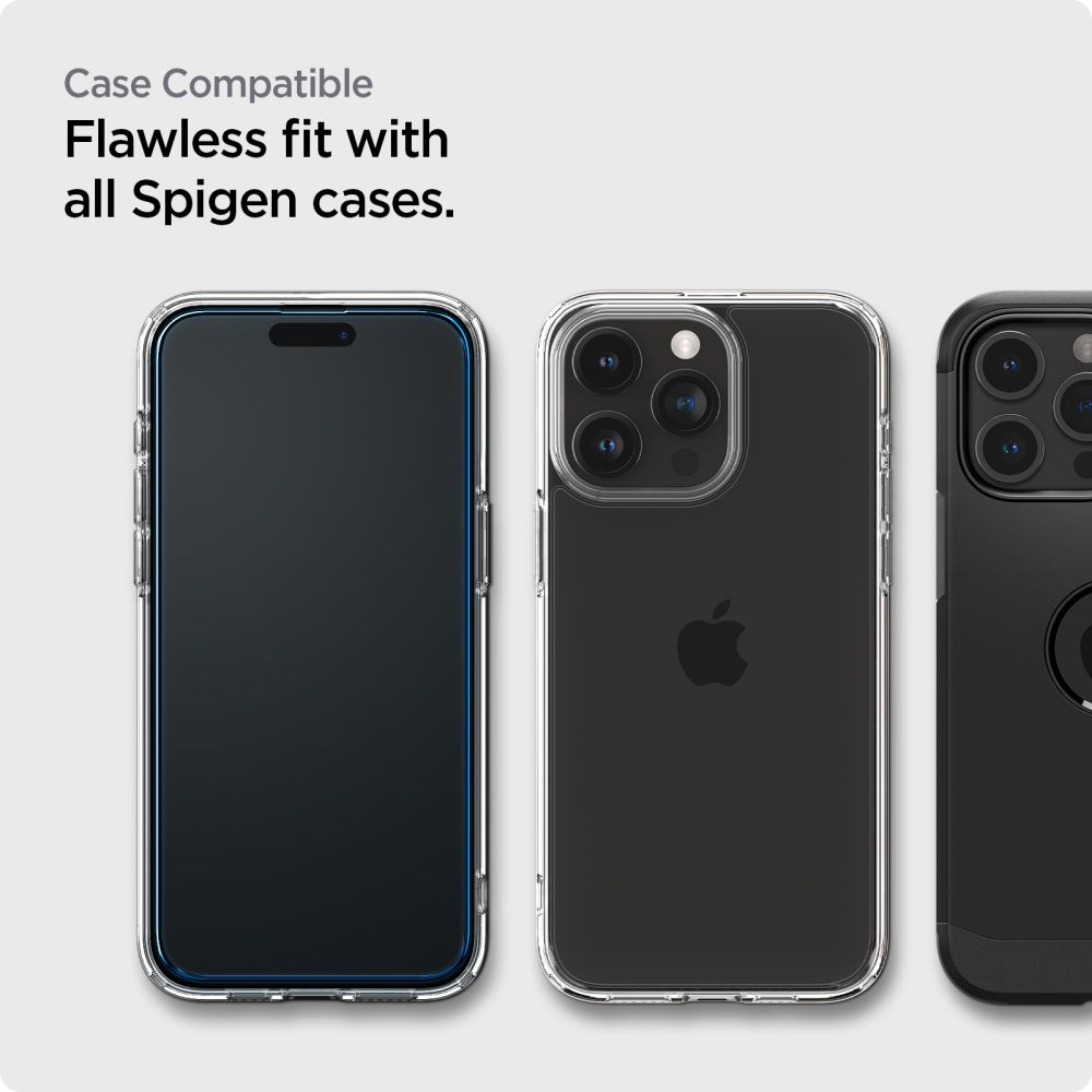 SPIGEN ALM GLASS FC 2x 3D Ochranné Sklo Apple IPhone 15 Pro Max BLACK