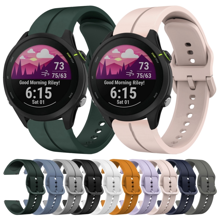 SILICONE Vyměnitelný řemínek Pro Garmin Forerunner 255 Music Tmavě Zelený