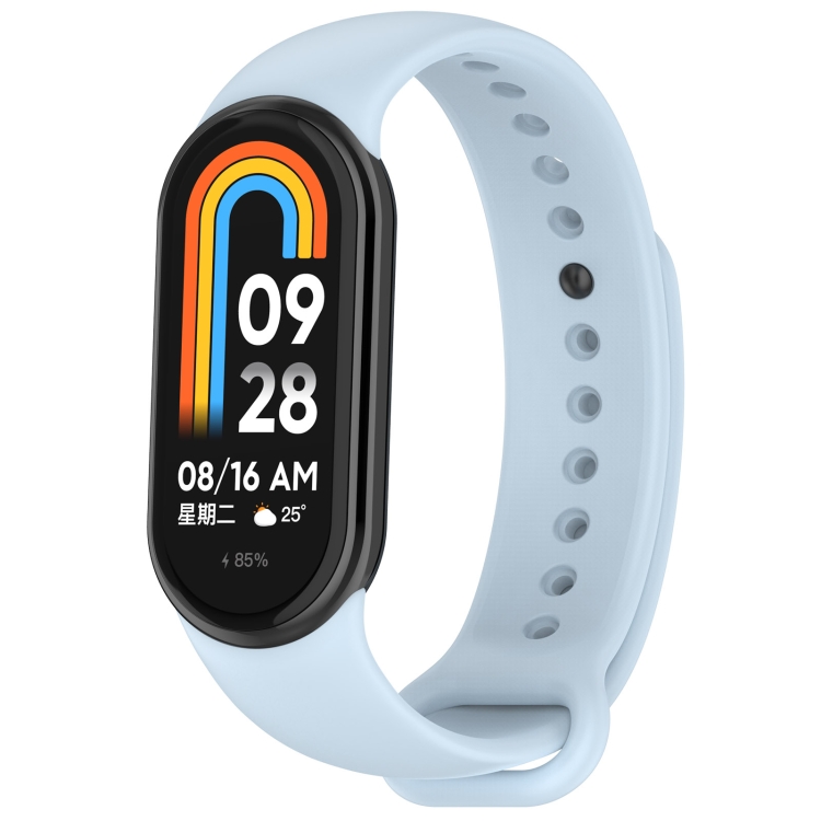 SILICONE Vyměnitelný řemínek Pro Xiaomi Smart Band 9 Světle Modrý