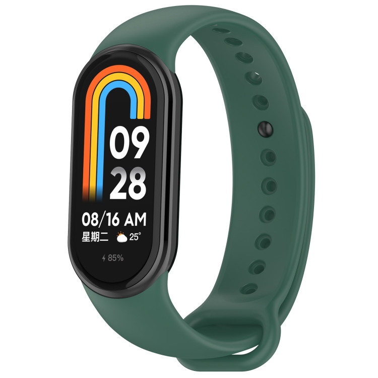 SILICONE Vyměnitelný řemínek Pro Xiaomi Smart Band 9 Tmavě Zelený