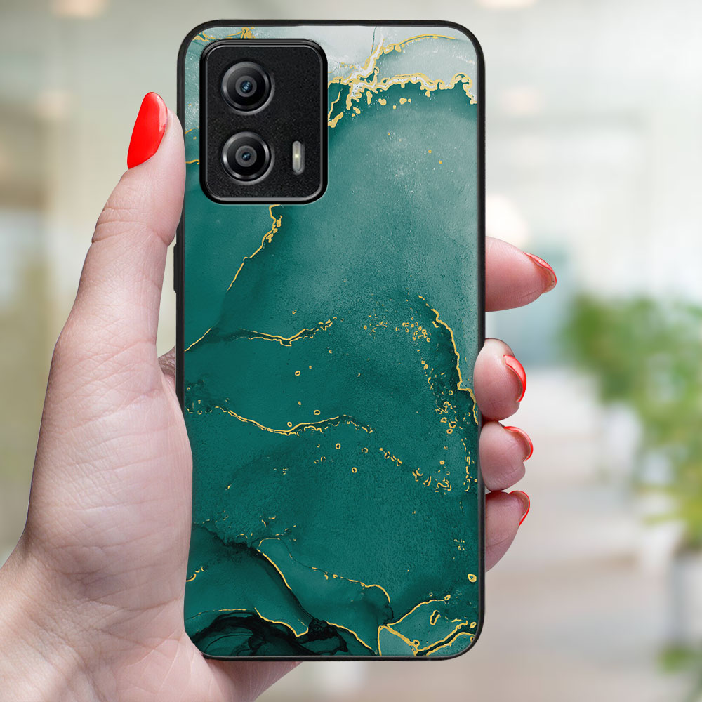 MY ART Ochranný Kryt Pro Motorola Moto G53 5G GREEN MARBLE (145)