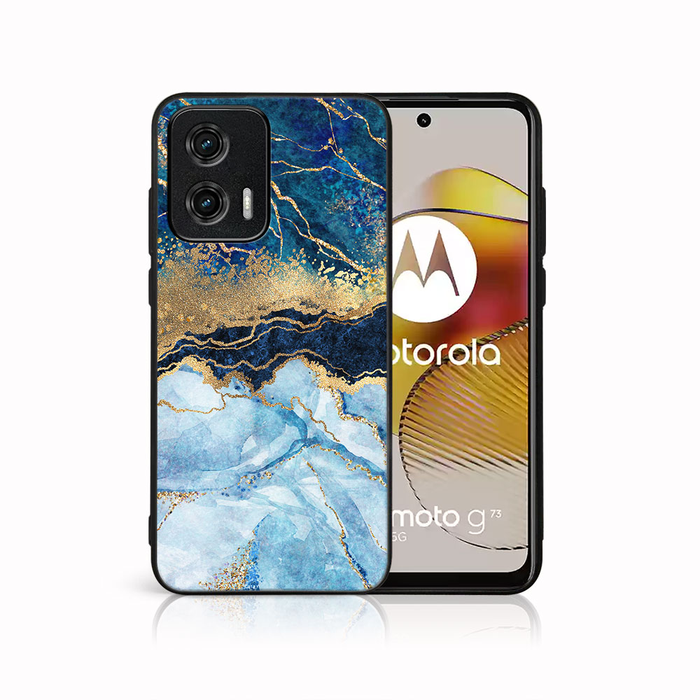 MY ART Ochranný Kryt Pro Motorola Moto G73 5G BLUE MARBLE (141)