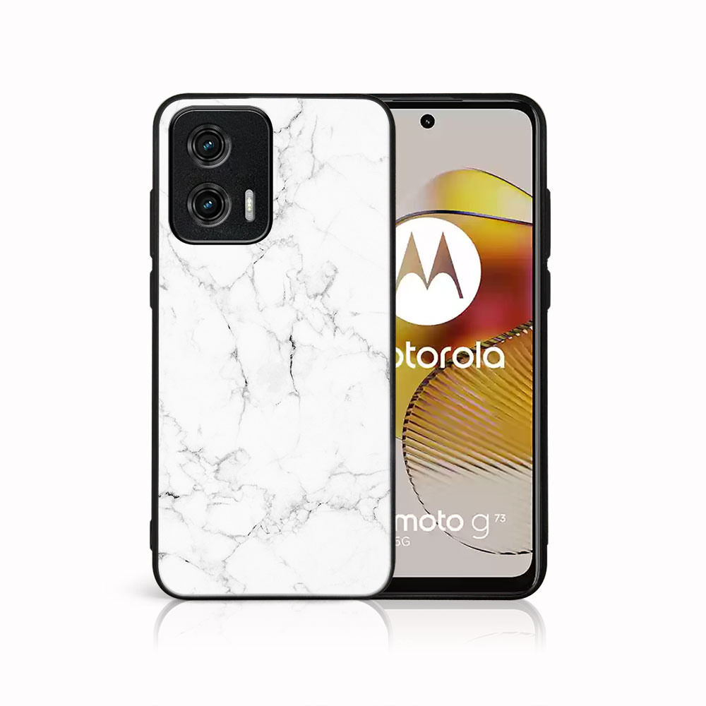 MY ART Ochranný Kryt Pro Motorola Moto G73 5G WHITE MARBLE (144)