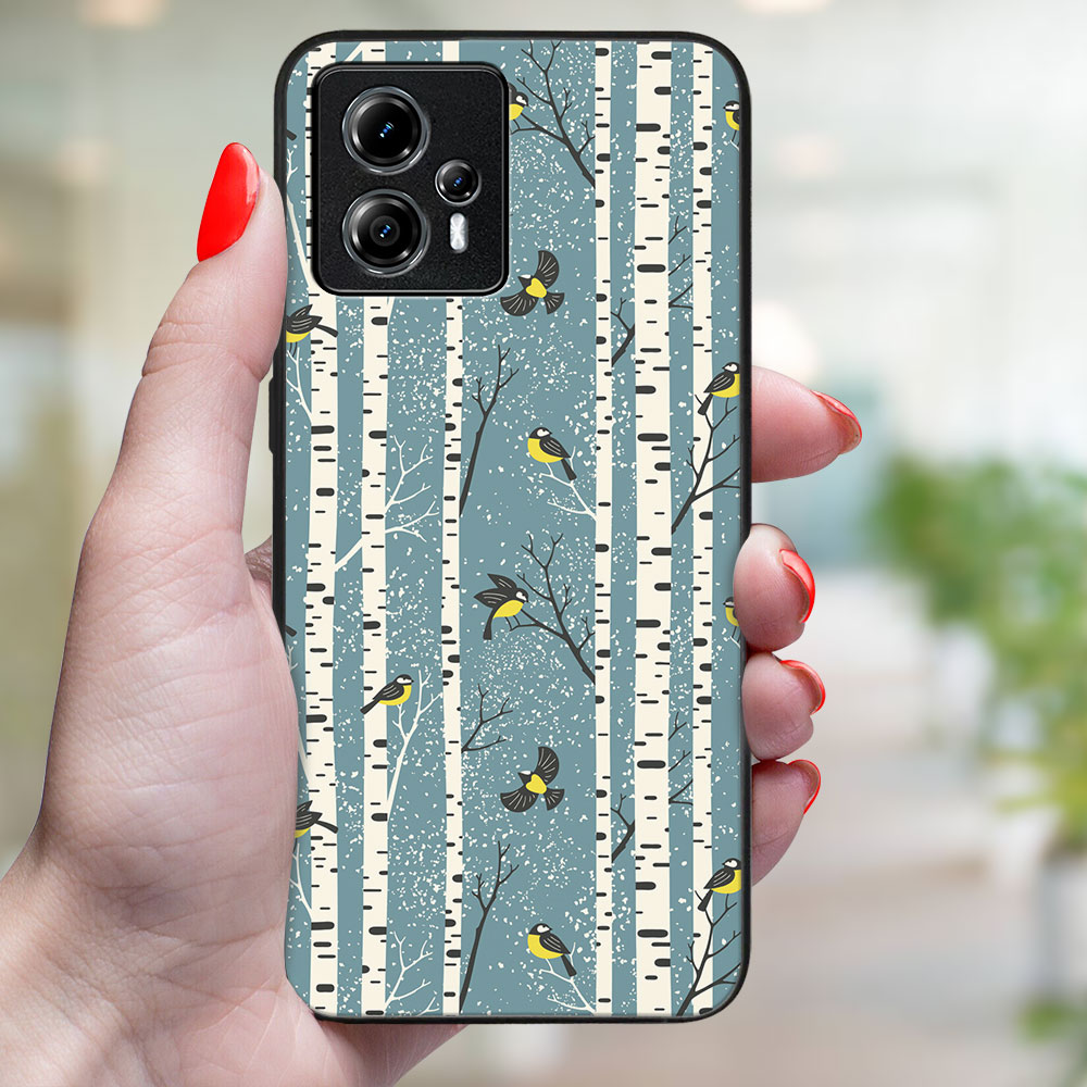 MY ART Kryt S Vánočním Designem Motorola Moto G84 5G BIRCH (072)