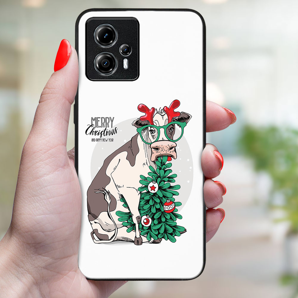 MY ART Kryt S Vánočním Designem Motorola Moto G84 5G MERRY CHRISTMAS (074)