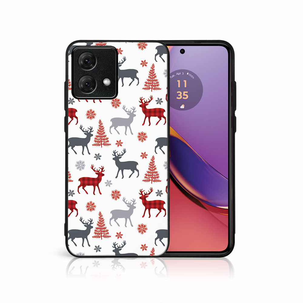 MY ART Kryt S Vánočním Designem Motorola Moto G84 5G DEER (068)