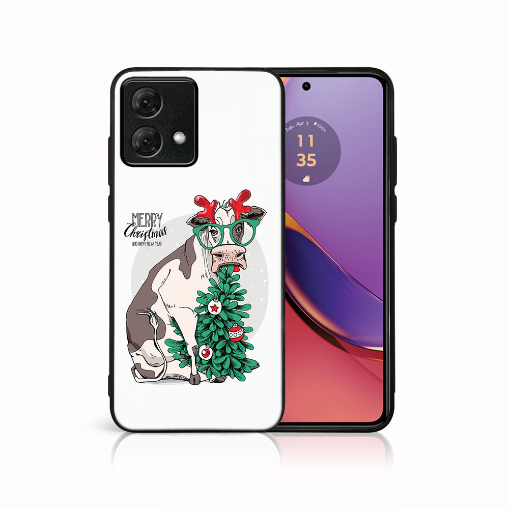 MY ART Kryt S Vánočním Designem Motorola Moto G84 5G MERRY CHRISTMAS (074)