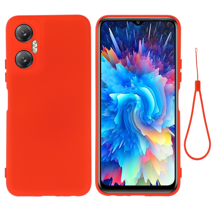 RUBBER Ochranný Kryt Pro Infinix Hot 20 5G červený