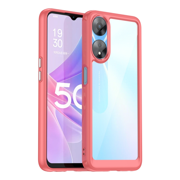 CRYSTAL Ochranný Kryt Pro Oppo A78 5G červený