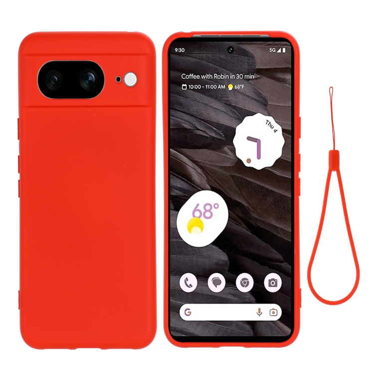 RUBBER Ochranný Kryt Pro Google Pixel 8 červený