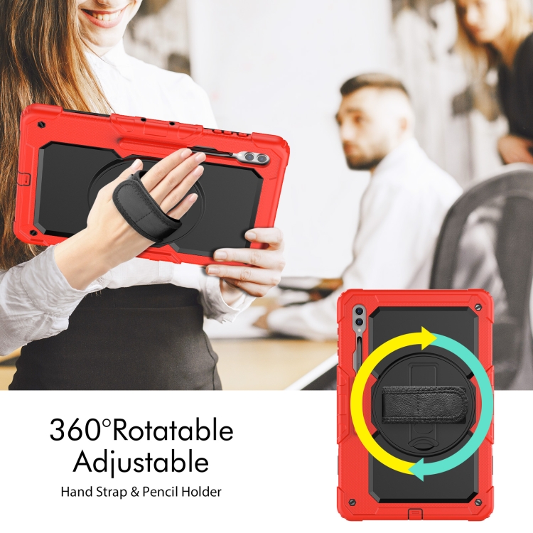 SOLID 360 Obal Pro Samsung Galaxy Tab S9 Ultra / Tab S10 Ultra červený