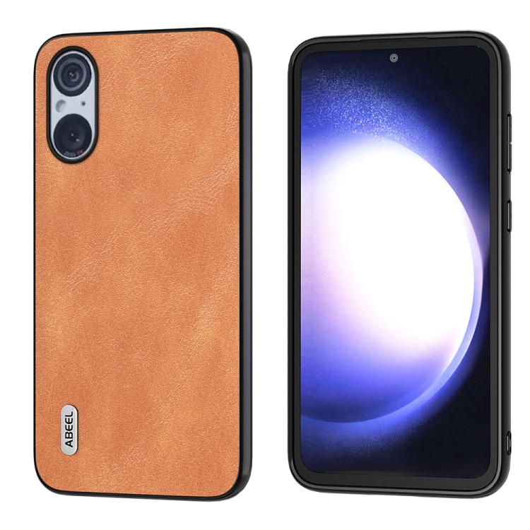 ABEEL LEATHER Obal Pro Sony Xperia 5 V Hnědý