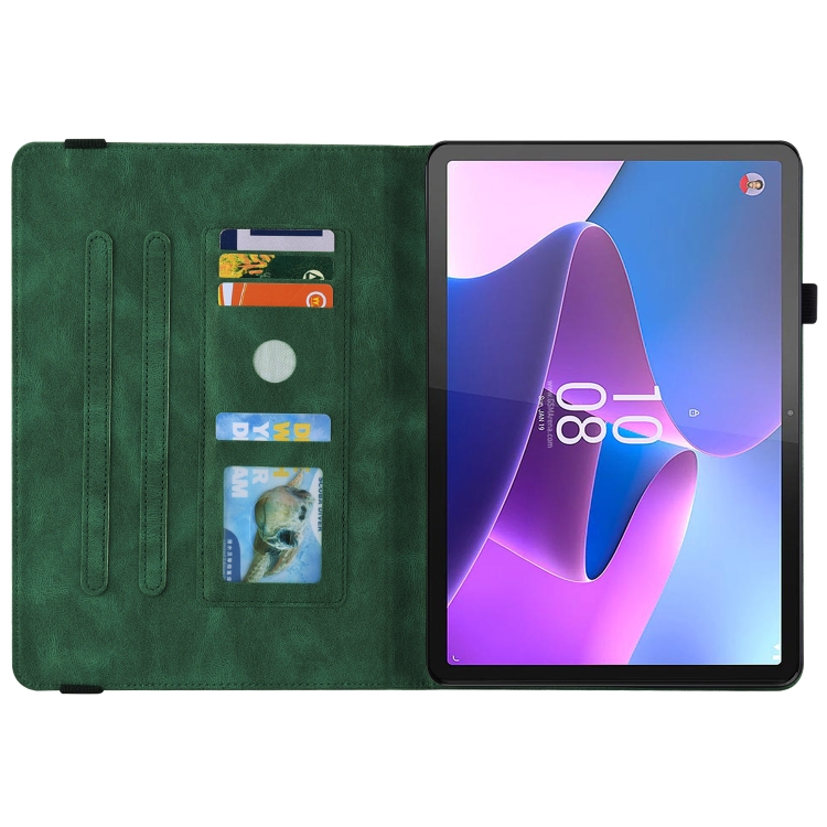 ART BUTTERFLY Peněženkový Obal Pro Lenovo Tab P12 Zelený