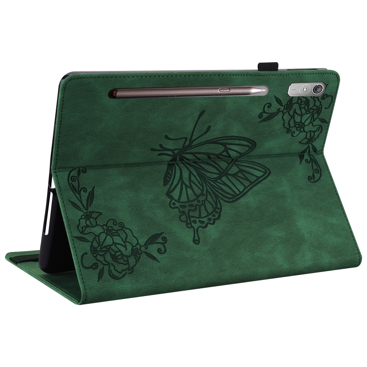 ART BUTTERFLY Peněženkový Obal Pro Lenovo Tab P12 Zelený