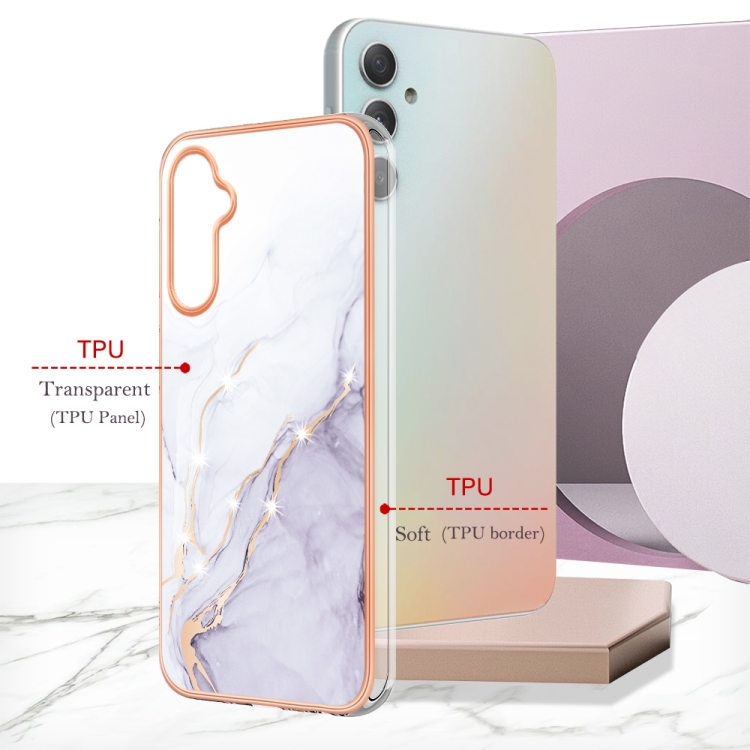 IMD MARBLE Ochranný Kryt Pro Samsung Galaxy A25 5G WHITE