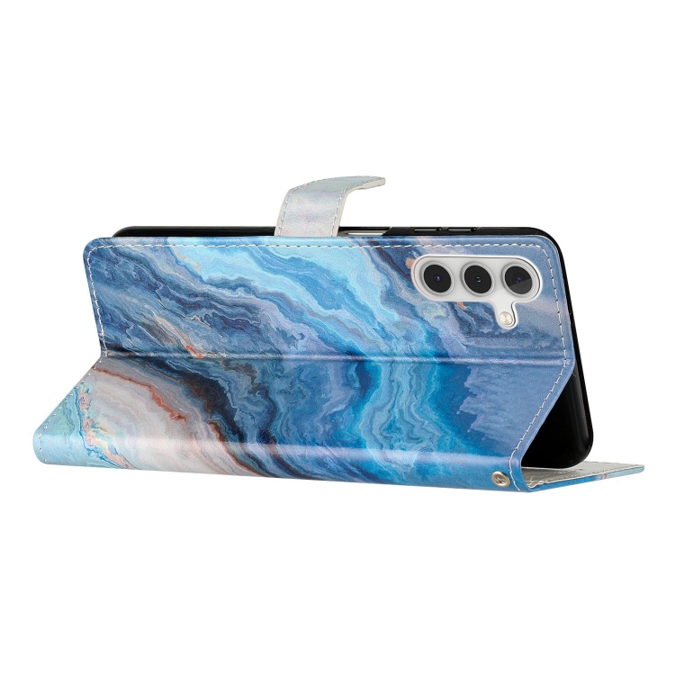 ART Peněženkový Kryt Pro Samsung Galaxy A05s BLUE MARBLE