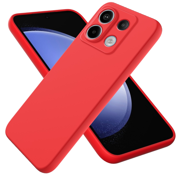 RUBBER Ochranný Kryt Pro Xiaomi Redmi Note 13 Pro 5G / Xiaomi Poco X6 5G červený