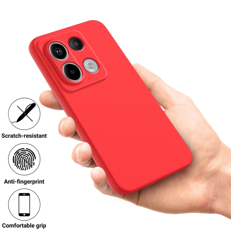 RUBBER Ochranný Kryt Pro Xiaomi Redmi Note 13 Pro 5G / Xiaomi Poco X6 5G červený