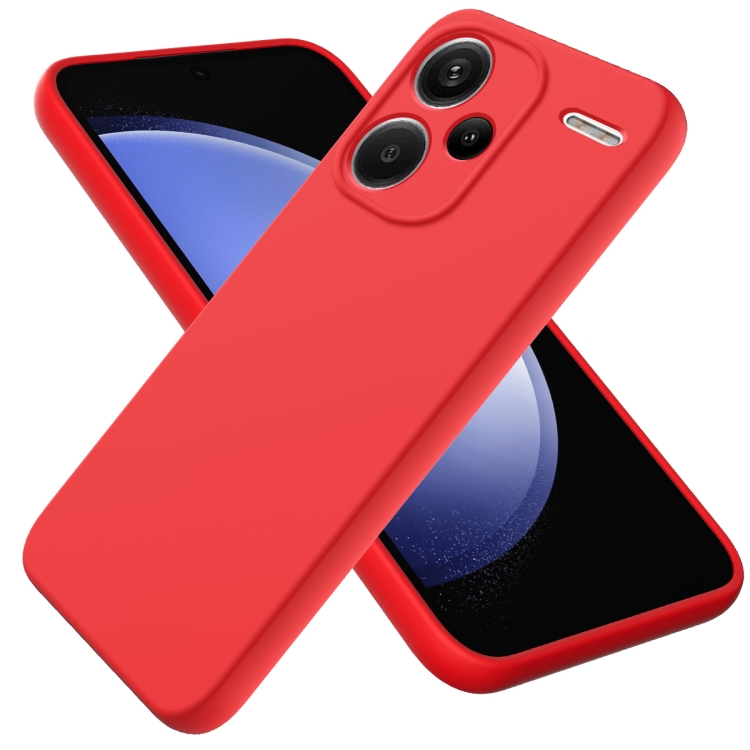 RUBBER Ochranný Kryt Pro Xiaomi Redmi Note 13 Pro+ 5G červený