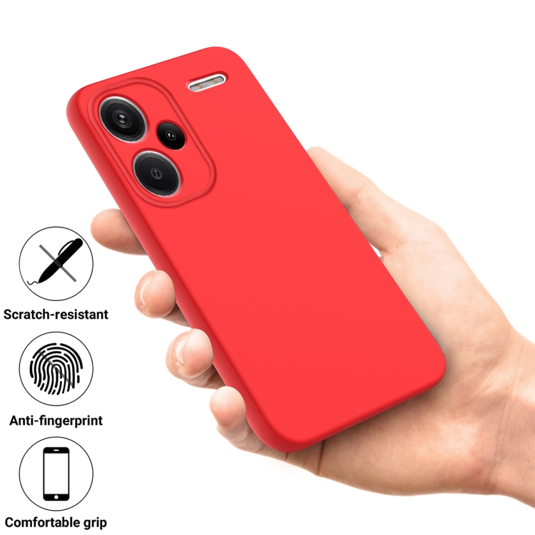 RUBBER Ochranný Kryt Pro Xiaomi Redmi Note 13 Pro+ 5G červený