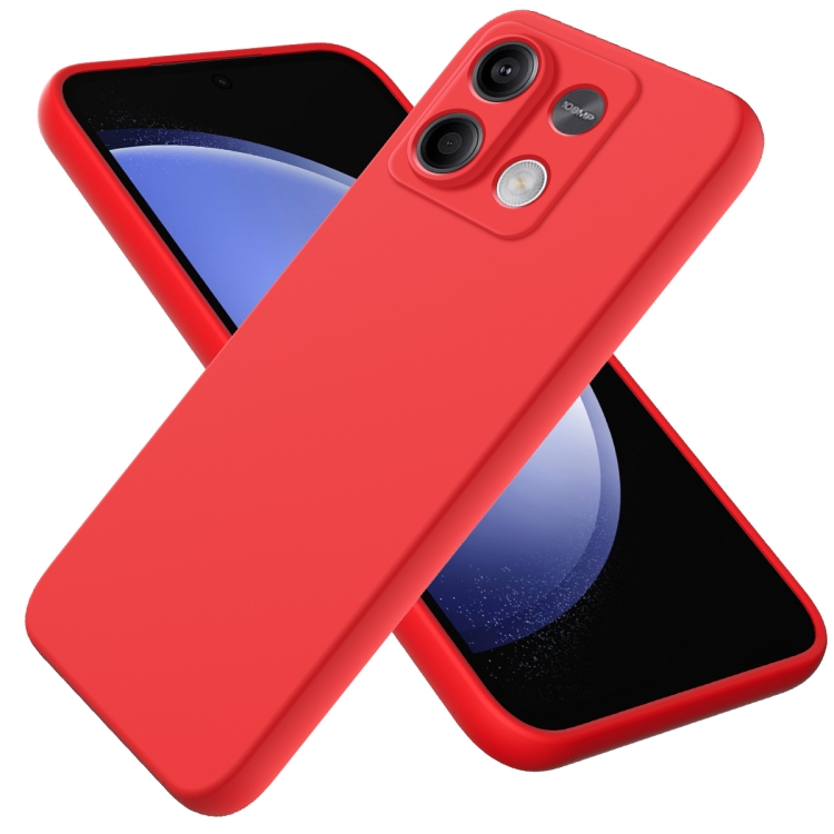 RUBBER Ochranný Kryt Pro Xiaomi Redmi Note 13 5G červený