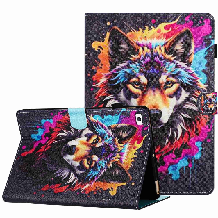 ART Zaklápěcí Pouzdro Pro Apple IPad Mini 5 2019 / IPad Mini 4 / 3 / 2 / 1 COLORFUL WOLF