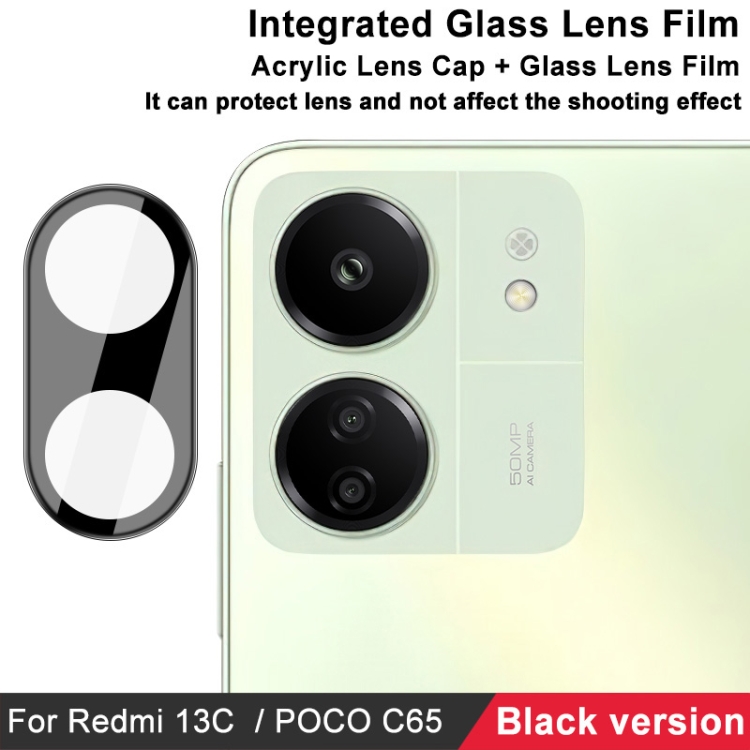 IMAK FULL COVER Sklo Pro Fotoaparát Xiaomi Redmi 13C / Poco C65 černé