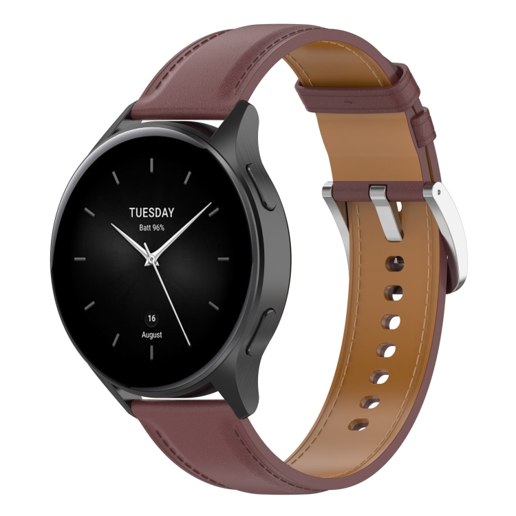 LEATHER Kožený řemínek Pro Xiaomi Watch 2 Tmavě Hnědý