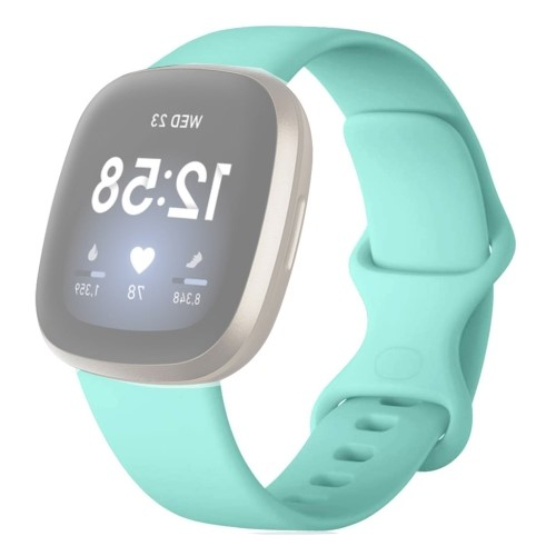 PROTEMIO 38614 BUTTERFLY Silikonový řemínek pro Fitbit Versa 3 / Fitbit Sense světle zelený