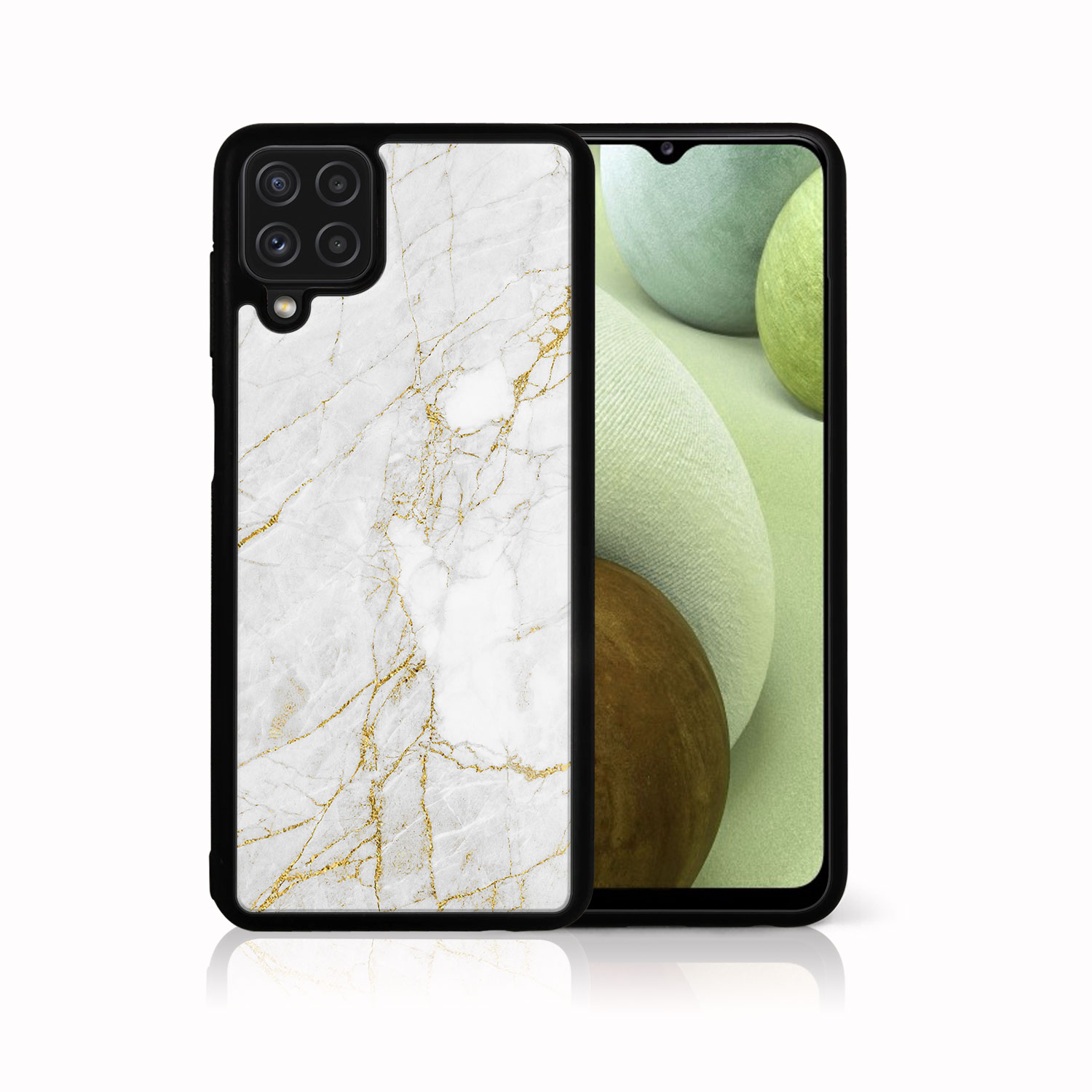 PROTEMIO 39357 MY ART Silikonový kryt Samsung Galaxy A12 / M12 WHITE STONE (011)