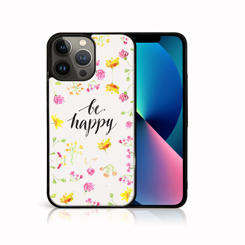 PROTEMIO 40867 MY ART Silikonový kryt Apple iPhone 13 Pro Max BE HAPPY (019)