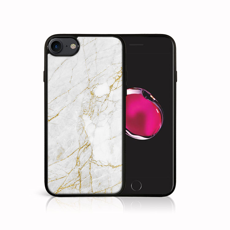 PROTEMIO 41300 MY ART Ochranný kryt Apple iPhone SE 2022 / 2020 / 7 / 8 WHITE STONE (011)