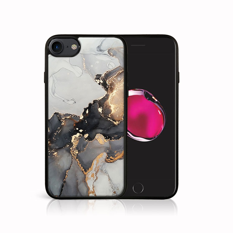 PROTEMIO 41309 MY ART Ochranný kryt Apple iPhone SE 2022 / 2020 / 7 / 8 GREY MARBLE (140)