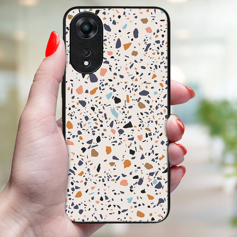 MY ART Ochranný Kryt Pro Oppo A78 BEIGE TERRAZZO (162)