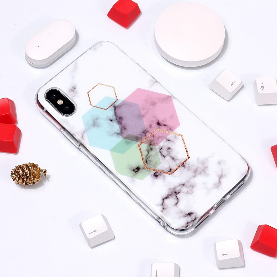 MARBLE Ochranný Kryt Apple IPhone XS Max HEXAGON