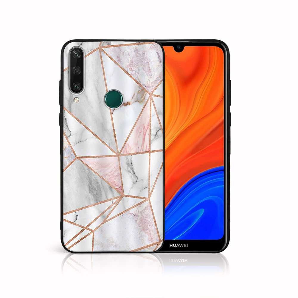 PROTEMIO 42879 MY ART Ochranný obal Huawei Y6p PINK MARBLE (143)