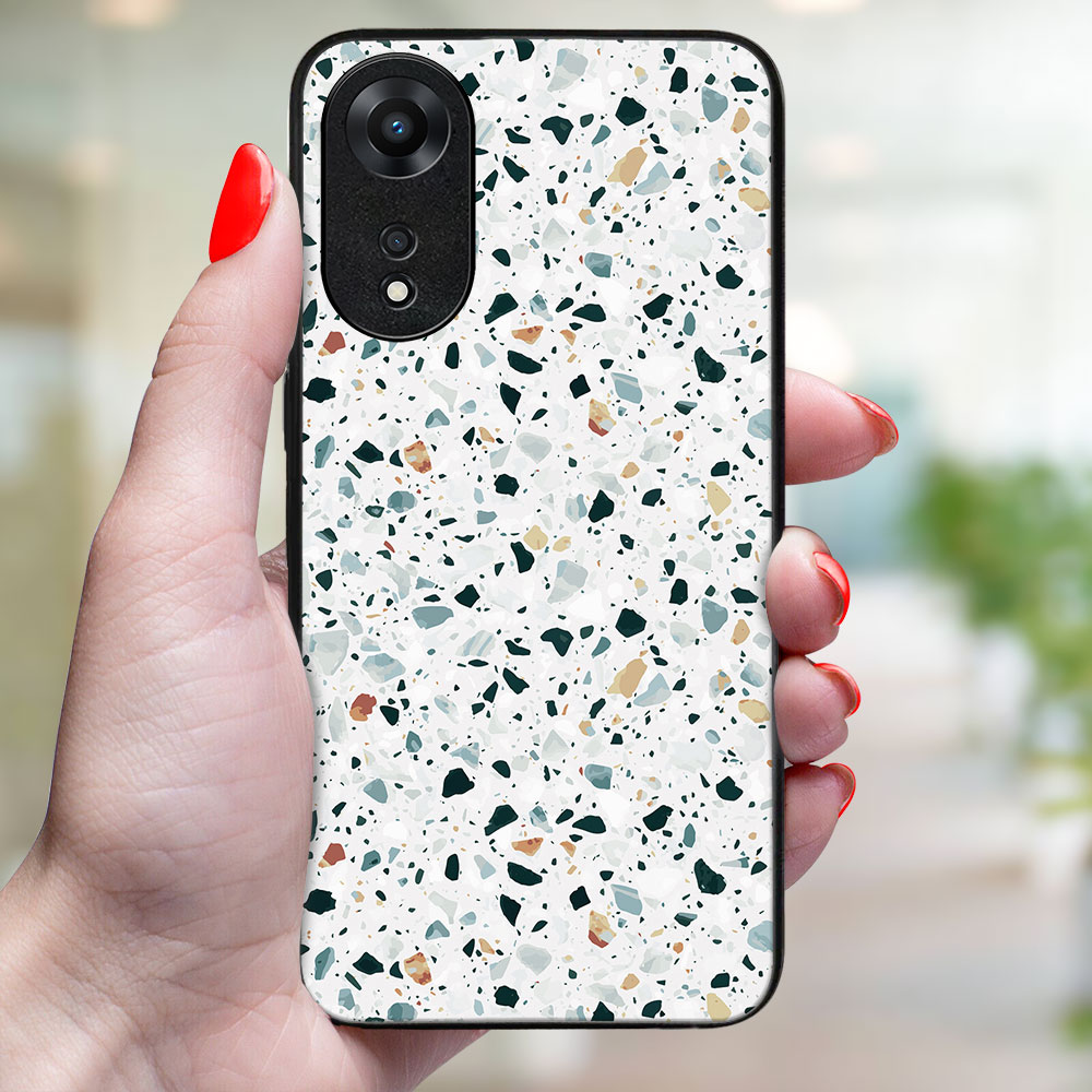 MY ART Ochranný Kryt Pro Oppo A78 5G GREY TERRAZZO (163)