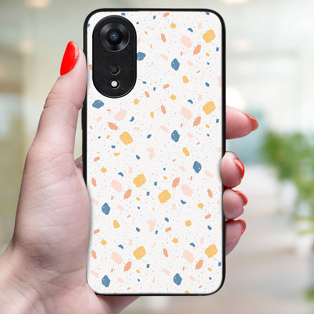 MY ART Ochranný Kryt Pro Oppo A78 5G ORANGE TERRAZZO (165)