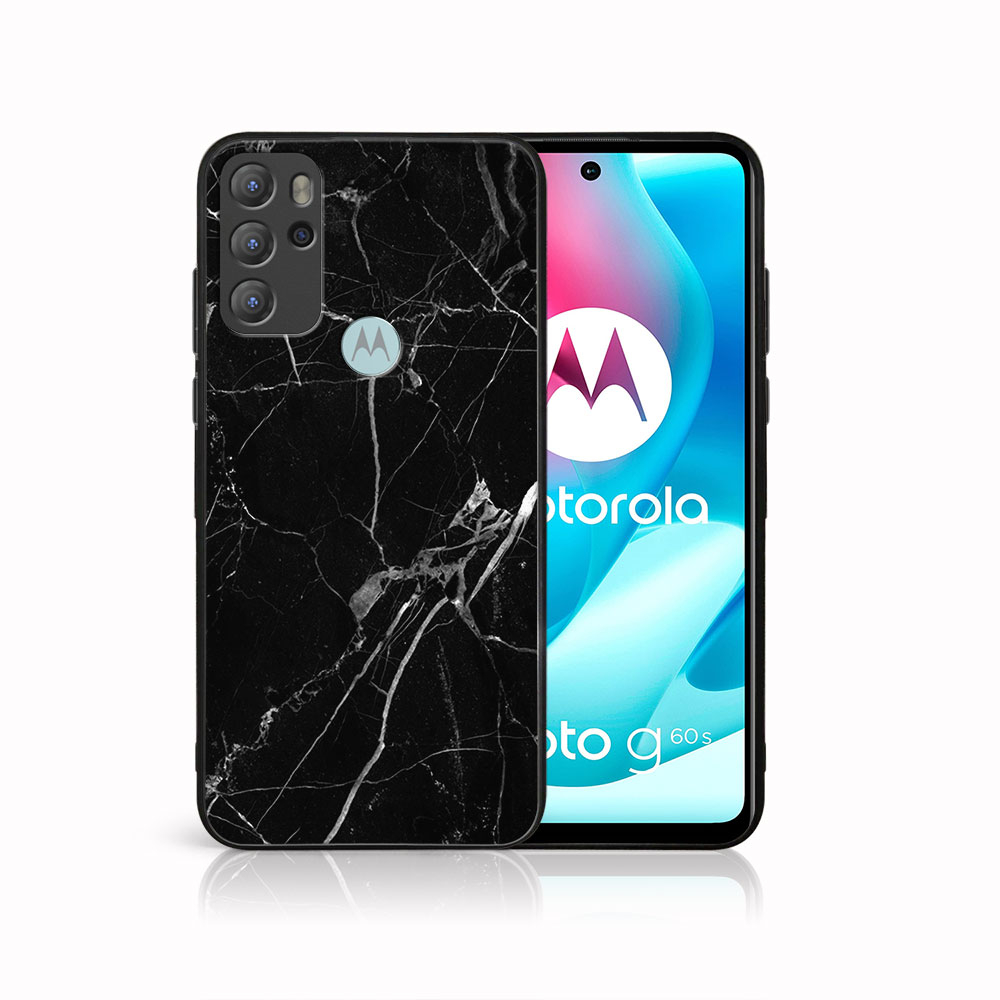 PROTEMIO 41734 MY ART Silikonový obal Motorola Moto G60s BLACK MARBLE (142)