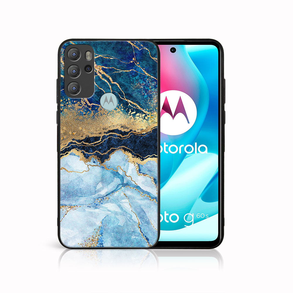 PROTEMIO 41751 MY ART Silikonový obal Motorola Moto G60s BLUE MARBLE (141)