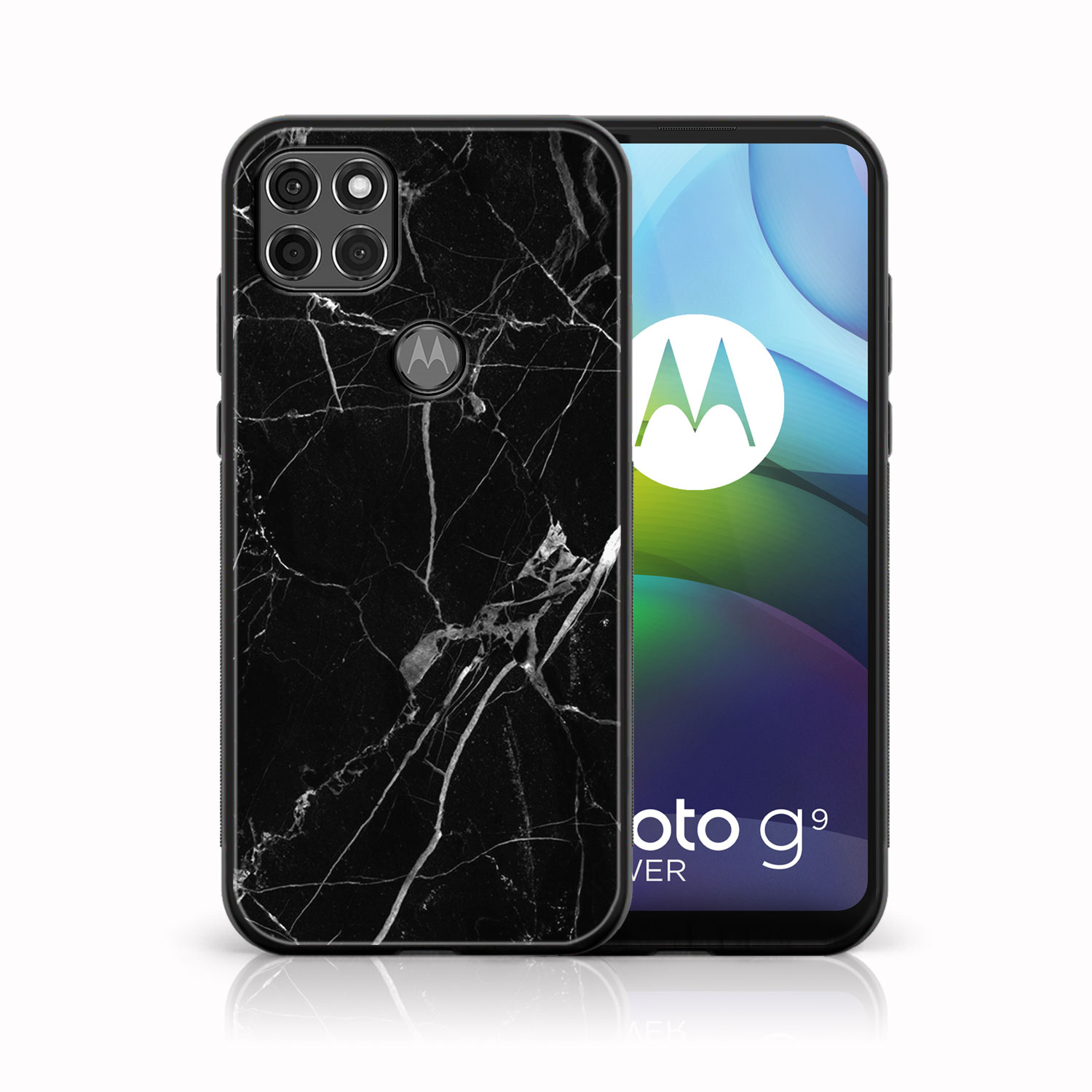 PROTEMIO 38916 MY ART Silikonový kryt Motorola Moto G9 Power BLACK MARBLE (142)